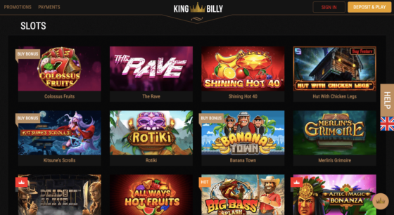 King Billy slots