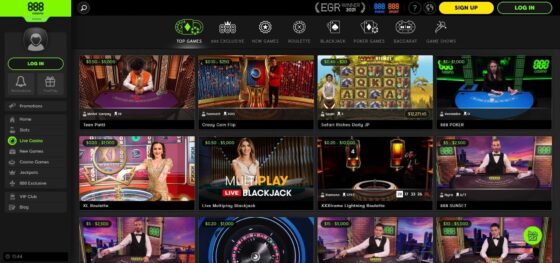 888 Casino live
