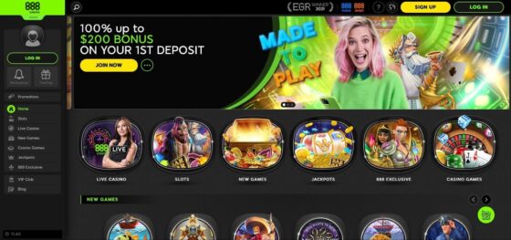 Official website of 888 Casino