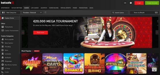 Official website of Betsafe Casino