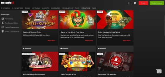 Betsafe Casino Bonuses
