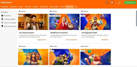 Betsson Casino Bonuses