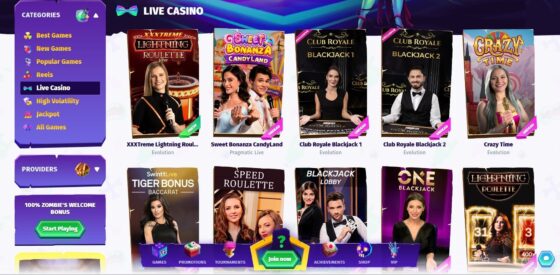 Casombie Casino live