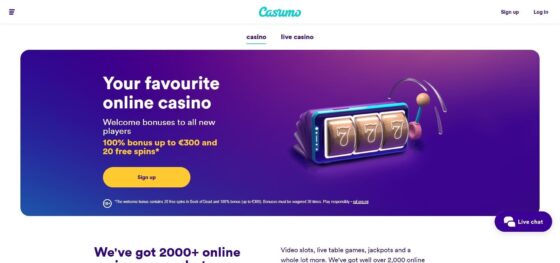 Official website of Casumo Casino