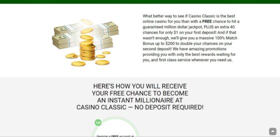 Casino Classic Bonuses