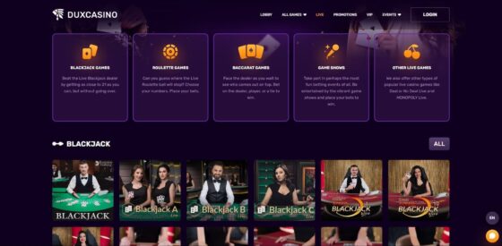Dux Casino live