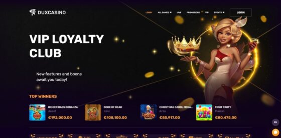 Official website of Dux Casino