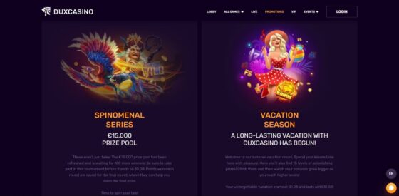 Dux Casino Bonuses