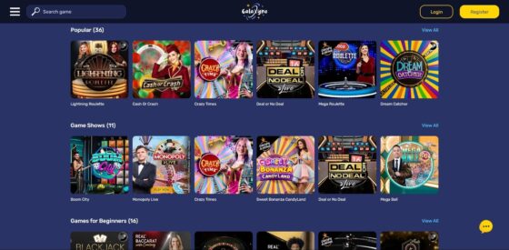 Galaxyno Casino live