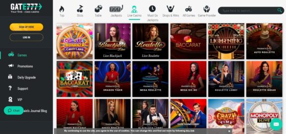 Gate777 Casino live