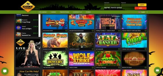 GDay Casino slots