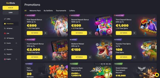GetSlots Casino Bonuses