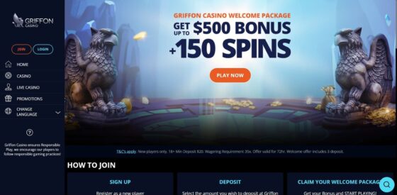 Official website of Griffon Casino