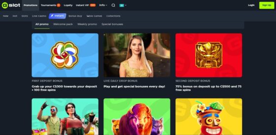 Gslot Casino Bonuses