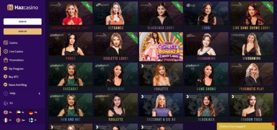 Haz Casino live