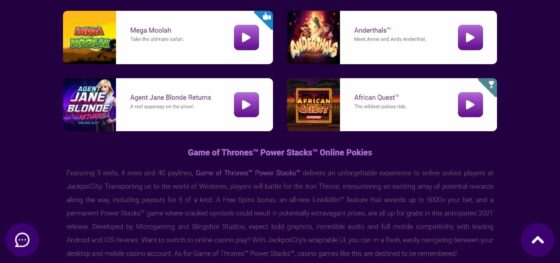 Jackpot City Casino slots