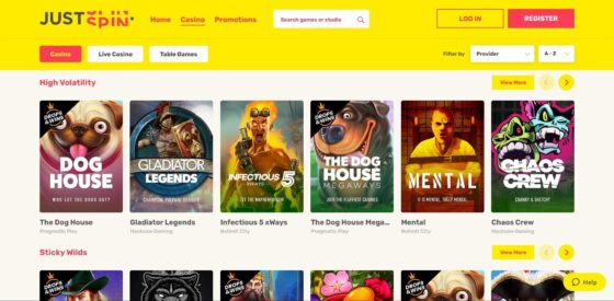 Justspin Casino slots