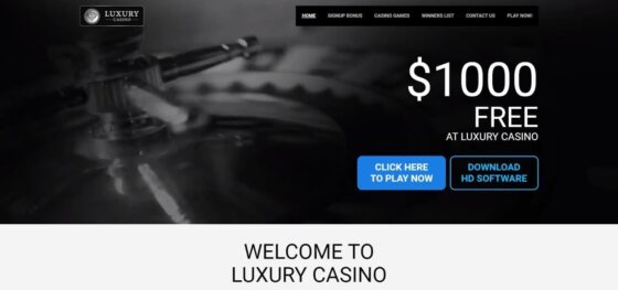 Official website of Luxury Casino