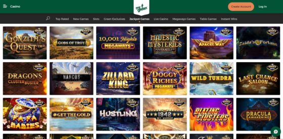Mr Green Casino jackpot