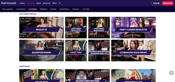 Party Casino live