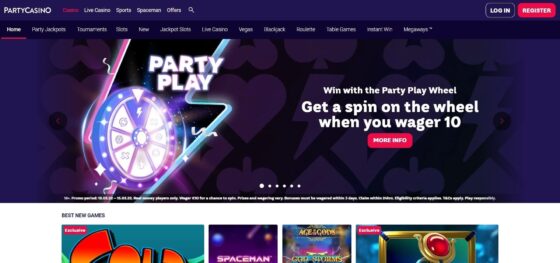 Official website of Party Casino