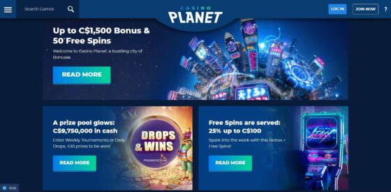 Casino Planet Bonuses
