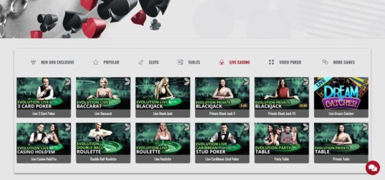 Platinum Play Casino live