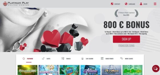 Official website of Platinum Play Casino