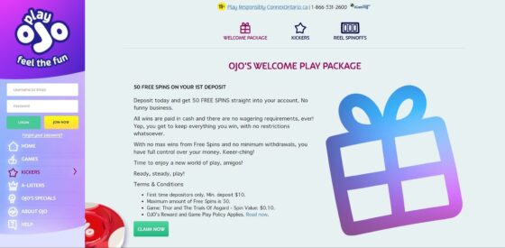 PlayOjo Casino Bonuses
