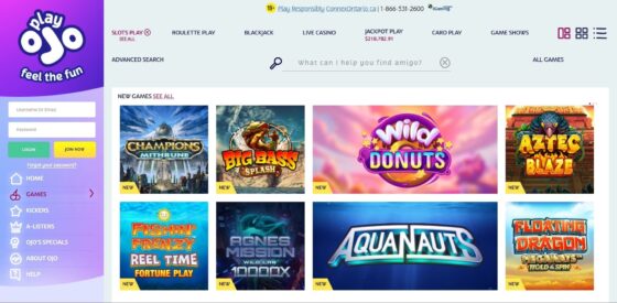 PlayOjo Casino slots