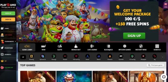 Official website of Playamo Casino