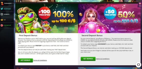 Playamo Casino Bonuses