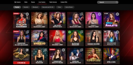 Pokerstars Casino live