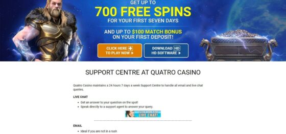 Quatro Casino customer support