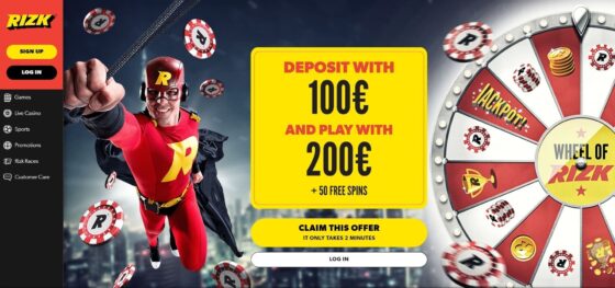 Official website of Rizk Casino