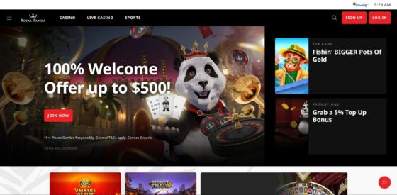 Official website of Royal Panda Casino