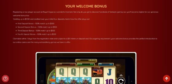 Royal Vegas Casino Bonuses