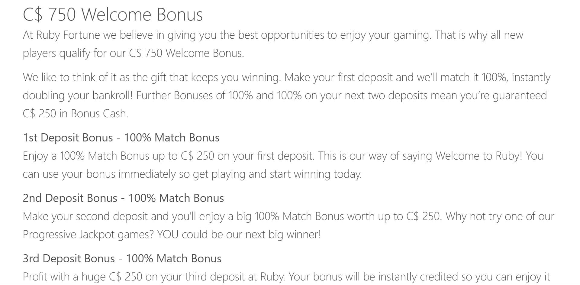 Ruby Fortune Casino Canada online casino games and slots, payment