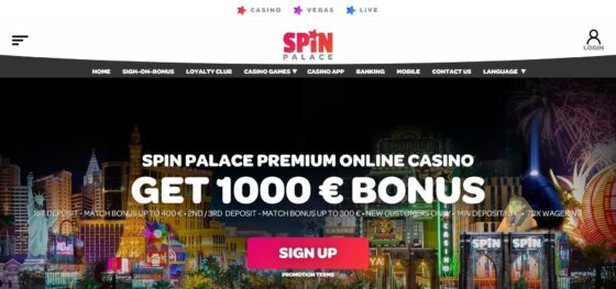 Official website of Spin Palace Casino