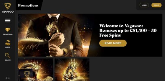 Vegasoo Casino Bonuses