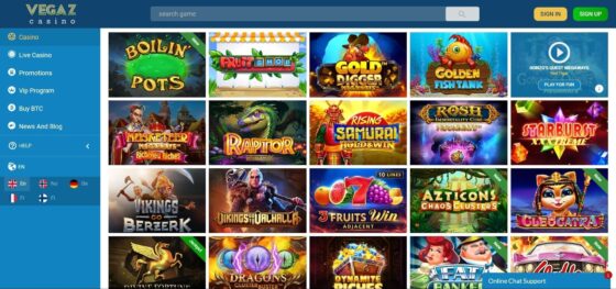 Vegaz Casino slots