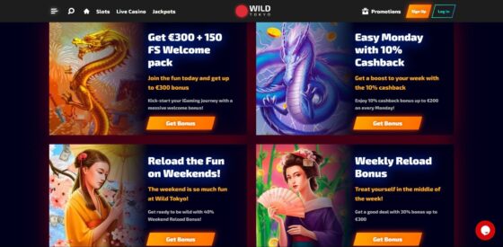 Wild Tokyo Casino Bonuses