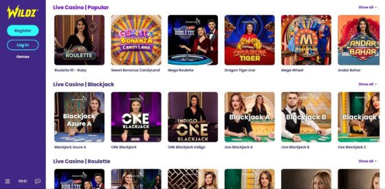 Wildz Casino live