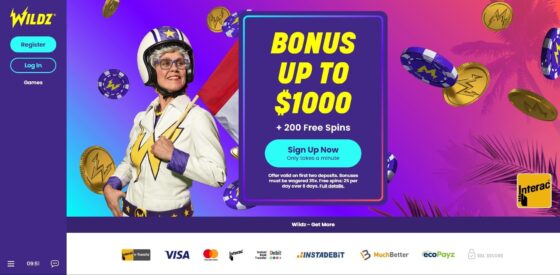 Official website of Wildz Casino