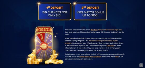 Yukon Gold Casino Bonuses