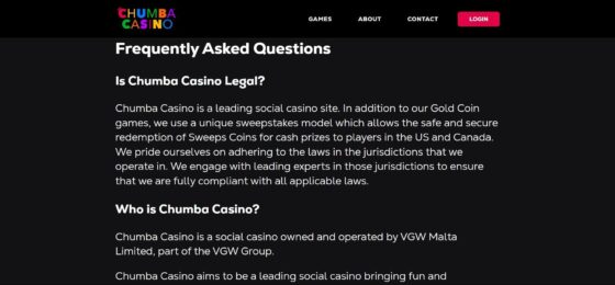 FAQ Chumba Casino