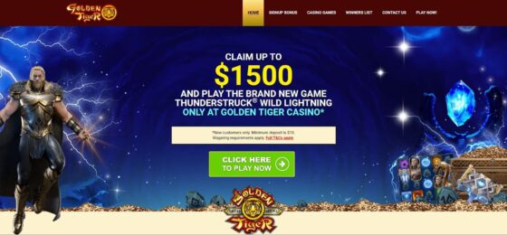 Official website of the Golden Tiger Casino