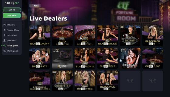 Lucky Elf Casino live