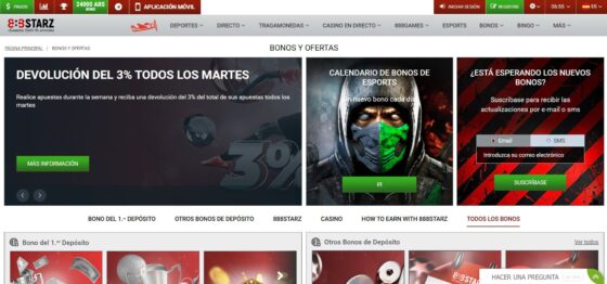 888Starz casino bonuses