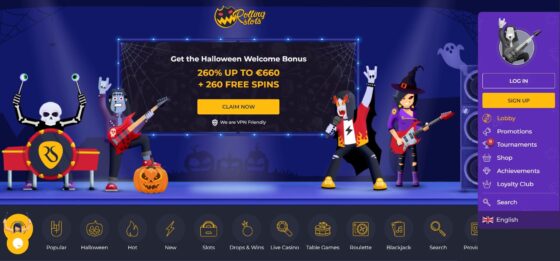 Rolling Slots main page
